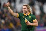 15 October 2023; Faf de Klerk of South Africa after the 2023 Rugby World Cup quarter-final match between France and South Africa at the Stade de France in Paris, France. Photo by Ramsey Cardy/Sportsfile