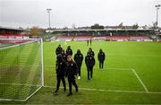17 October 2023; Republic of Ireland players walk the pitch before the UEFA European U17 Championship qualifying group 10 match between Switzerland and Republic of Ireland at Turner's Cross in Cork. Photo by Eóin Noonan/Sportsfile