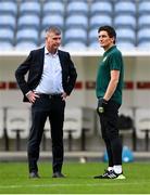 16 October 2023; Republic of Ireland manager Stephen Kenny, left, and coach Keith Andrews the UEFA EURO 2024 Championship qualifying group B match between Gibraltar and Republic of Ireland at Estádio Algarve in Faro, Portugal. Photo by Seb Daly/Sportsfile