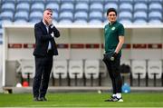 16 October 2023; Republic of Ireland manager Stephen Kenny, left, and coach Keith Andrews the UEFA EURO 2024 Championship qualifying group B match between Gibraltar and Republic of Ireland at Estádio Algarve in Faro, Portugal. Photo by Seb Daly/Sportsfile