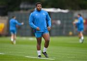 17 October 2023; Temi Lasisi during Leinster rugby squad training at UCD in Dublin. Photo by Ben McShane/Sportsfile