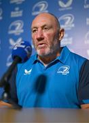 17 October 2023; Forwards and scrum coach Robin McBryde during Leinster rugby media conference at UCD in Dublin. Photo by Ben McShane/Sportsfile