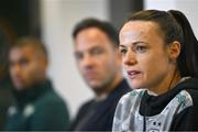 17 October 2023; Republic of Ireland Women's player Áine O'Gorman during the FAI Scholarship Initiative Pilot media briefing event at FAI Headquarters in Abbotstown, Dublin. Photo by David Fitzgerald/Sportsfile