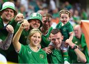16 October 2023; Republic of Ireland supporters before the UEFA EURO 2024 Championship qualifying group B match between Gibraltar and Republic of Ireland at Estádio Algarve in Faro, Portugal. Photo by Stephen McCarthy/Sportsfile