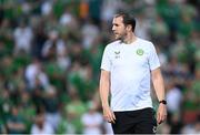 16 October 2023; Republic of Ireland coach John O'Shea before the UEFA EURO 2024 Championship qualifying group B match between Gibraltar and Republic of Ireland at Estádio Algarve in Faro, Portugal. Photo by Stephen McCarthy/Sportsfile