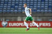 16 October 2023; Mark Sykes of Republic of Ireland comes onto the pitch during a second half substitution during the UEFA EURO 2024 Championship qualifying group B match between Gibraltar and Republic of Ireland at Estádio Algarve in Faro, Portugal. Photo by Stephen McCarthy/Sportsfile