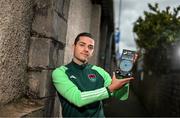 19 October 2023; Ruairi Keating of Cork City with his SSE Airtricity / SWI Player of the Month award for September 2023 at Turner's Cross in Cork. Photo by Eóin Noonan/Sportsfile