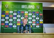 18 October 2023; Interim head coach Eileen Gleeson during a Republic of Ireland women squad announcement at FAI Headquarters in Abbotstown, Dublin. Photo by Piaras Ó Mídheach/Sportsfile