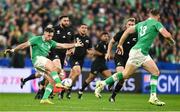 14 October 2023; Hugo Keenan of Ireland during the 2023 Rugby World Cup quarter-final match between Ireland and New Zealand at the Stade de France in Paris, France. Photo by Brendan Moran/Sportsfile