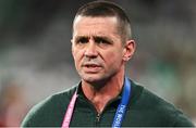 14 October 2023; Former Ireland and Munster rugby player and Virgin Media TV rugby analyst Alan Quinlan before the 2023 Rugby World Cup quarter-final match between Ireland and New Zealand at the Stade de France in Paris, France. Photo by Brendan Moran/Sportsfile
