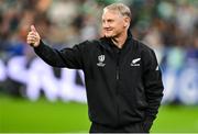 14 October 2023; New Zealand assistant coach Joe Schmidt before the 2023 Rugby World Cup quarter-final match between Ireland and New Zealand at the Stade de France in Paris, France. Photo by Brendan Moran/Sportsfile