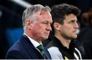 17 October 2023; Northern Ireland manager Michael O'Neill during the UEFA EURO 2024 Championship qualifying group H match between Northern Ireland and Slovenia at the National Football Stadium at Windsor Park in Belfast. Photo by Ramsey Cardy/Sportsfile