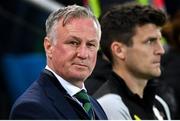 17 October 2023; Northern Ireland manager Michael O'Neill during the UEFA EURO 2024 Championship qualifying group H match between Northern Ireland and Slovenia at the National Football Stadium at Windsor Park in Belfast. Photo by Ramsey Cardy/Sportsfile