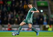 17 October 2023; Eoin Toal of Northern Ireland during the UEFA EURO 2024 Championship qualifying group H match between Northern Ireland and Slovenia at the National Football Stadium at Windsor Park in Belfast. Photo by Ramsey Cardy/Sportsfile