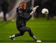 20 October 2023; Bohemians goalkeeper James Talbot warms up before the SSE Airtricity Men's Premier Division match between Bohemians and St Patrick's Athletic at Dalymount Park in Dublin. Photo by Seb Daly/Sportsfile