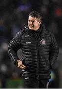 20 October 2023; Bohemians manager Declan Devine before the SSE Airtricity Men's Premier Division match between Bohemians and St Patrick's Athletic at Dalymount Park in Dublin. Photo by Seb Daly/Sportsfile