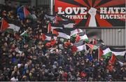 20 October 2023; Bohemians supporters before the SSE Airtricity Men's Premier Division match between Bohemians and St Patrick's Athletic at Dalymount Park in Dublin. Photo by Seb Daly/Sportsfile