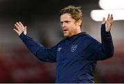 20 October 2023; Shelbourne manager Damien Duff during the SSE Airtricity Men's Premier Division match between Derry City and Shelbourne at The Ryan McBride Brandywell Stadium in Derry. Photo by Ramsey Cardy/Sportsfile
