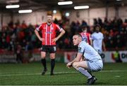20 October 2023; Jack Moylan of Shelbourne after his side's draw in the SSE Airtricity Men's Premier Division match between Derry City and Shelbourne at The Ryan McBride Brandywell Stadium in Derry. Photo by Ramsey Cardy/Sportsfile