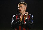 20 October 2023; Danny Grant of Bohemians after the SSE Airtricity Men's Premier Division match between Bohemians and St Patrick's Athletic at Dalymount Park in Dublin. Photo by Tyler Miller/Sportsfile