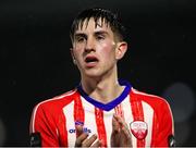 20 October 2023; Colin Conroy of Treaty United after the SSE Airtricity Men's First Division match between Waterford and Treaty United at RSC in Waterford. Photo by Michael P Ryan/Sportsfile