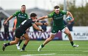 21 October 2023; Cathal Forde of Connacht in action against Luke Morgan of Ospreys during the United Rugby Championship match between Connacht and Ospreys at The Sportsground in Galway. Photo by Tyler Miller/Sportsfile