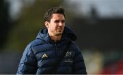 21 October 2023; Joey Carbery of Munster arrives before the United Rugby Championship match between Munster and Hollywoodbets Sharks at Thomond Park in Limerick. Photo by Seb Daly/Sportsfile
