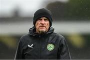 17 October 2023; Republic of Ireland coach Ian Hill before the UEFA European U17 Championship qualifying group 10 match between Switzerland and Republic of Ireland at Turner's Cross in Cork. Photo by Eóin Noonan/Sportsfile