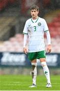 17 October 2023; Harry McGlinchey of Republic of Ireland during the UEFA European U17 Championship qualifying group 10 match between Switzerland and Republic of Ireland at Turner's Cross in Cork. Photo by Eóin Noonan/Sportsfile
