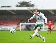 17 October 2023; Harry McGlinchey of Republic of Ireland during the UEFA European U17 Championship qualifying group 10 match between Switzerland and Republic of Ireland at Turner's Cross in Cork. Photo by Eóin Noonan/Sportsfile