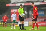 17 October 2023; Referee Jakob Alexander Sundberg during the UEFA European U17 Championship qualifying group 10 match between Switzerland and Republic of Ireland at Turner's Cross in Cork. Photo by Eóin Noonan/Sportsfile