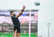 21 October 2023; Rhys Davies of Ospreys during the United Rugby Championship match between Connacht and Ospreys at The Sportsground in Galway. Photo by Tyler Miller/Sportsfile