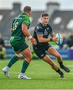 21 October 2023; Max Nagy of Ospreys in action against Tadgh McElroy of Connacht during the United Rugby Championship match between Connacht and Ospreys at The Sportsground in Galway. Photo by Tyler Miller/Sportsfile
