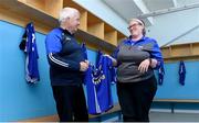 22 October 2023; Scotstown's kit man Michael McKenna and Pauline McKenna before the Monaghan County Senior Club Football Championship final between Inniskeen and Scotstown at St Tiernach's Park in Clones, Monaghan. Photo by Philip Fitzpatrick/Sportsfile