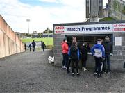 22 October 2023; Supporters purchase match programmes before the Cavan County Senior Club Football Championship final between Kingscourt Stars and Gowna at Kingspan Breffni in Cavan. Photo by Tyler Miller/Sportsfile