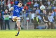 22 October 2023; Peter Corrigan of Kingscourt Stars kicks to score a point during the Cavan County Senior Club Football Championship final between Kingscourt Stars and Gowna at Kingspan Breffni in Cavan. Photo by Tyler Miller/Sportsfile