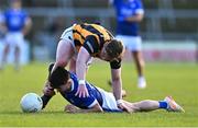 22 October 2023; Malachi Ward of Clan na Gael and Orin McKeown of Crossmaglen Rangers contest possession during the Armagh County Senior Club Football Championship final between Clan na Gael and Crossmaglen Rangers at BOX-IT Athletic Grounds in Armagh. Photo by Ben McShane/Sportsfile