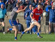 22 October 2023; Dáire McConnon of Ardee St Mary's in action against Conor Healy of Naomh Mairtin during the Louth County Senior Club Football Championship final between Ardee St Mary's and Naomh Mairtin at Pairc Naomh Bríd in Dowdallshill, Louth. Photo by Stephen Marken/Sportsfile
