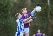 22 October 2023; James Murphy of Kilmacud Crokes in action against Ryan O'Dwyer of Ballyboden St Endas during the Dublin County Senior Club Football Championship final between Kilmacud Crokes and Ballyboden St Endas at Parnell Park in Dublin. Photo by Daire Brennan/Sportsfile