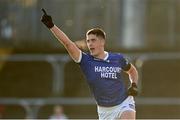 22 October 2023; Ethan O'Donnell of Naomh Conaill celebrates after setting up his side's first goal during the Donegal County Senior Club Football Championship final between Gaoth Dobhair and Naomh Conaill at MacCumhaill Park in Ballybofey, Donegal. Photo by Ramsey Cardy/Sportsfile
