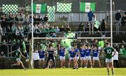 22 October 2023; Naomh Conaill players defend a free from Mícheál O Cearbhaill of Gaoth Dobhair during the Donegal County Senior Club Football Championship final between Gaoth Dobhair and Naomh Conaill at MacCumhaill Park in Ballybofey, Donegal. Photo by Ramsey Cardy/Sportsfile