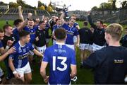 22 October 2023; Scotstown players celebrate with cup after the Monaghan County Senior Club Football Championship final between Inniskeen and Scotstown at St Tiernach's Park in Clones, Monaghan. Photo by Philip Fitzpatrick/Sportsfile