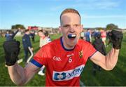 22 October 2023; Páraic McKenny of Ardee St Mary's celebrates after his side's victory in the Louth County Senior Club Football Championship final between Ardee St Mary's and Naomh Mairtin at Pairc Naomh Bríd in Dowdallshill, Louth. Photo by Stephen Marken/Sportsfile