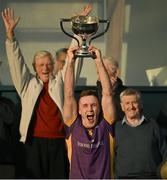 22 October 2023; Kilmacud Crokes captain Shane Cunningham lifts the Clery's cup after the Dublin County Senior Club Football Championship Final between Kilmacud Crokes and Ballyboden St Endas at Parnell Park in Dublin. Photo by Brendan Moran/Sportsfile