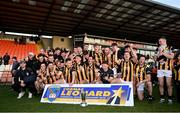 22 October 2023; Crossmaglen Rangers players celebrate with the cup after the Armagh County Senior Club Football Championship final between Clan na Gael and Crossmaglen Rangers at BOX-IT Athletic Grounds in Armagh. Photo by Ben McShane/Sportsfile