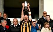 22 October 2023; Crossmaglen Rangers captain Jamie Clarke lifts the cup after the Armagh County Senior Club Football Championship final between Clan na Gael and Crossmaglen Rangers at BOX-IT Athletic Grounds in Armagh. Photo by Ben McShane/Sportsfile
