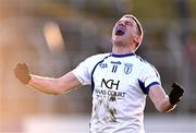 22 October 2023; Eamonn Callaghan of Naas celebrates at the final whistle after his side's victory in the Kildare County Senior Club Football Championship final between Celbridge and Naas at Netwatch Cullen Park in Carlow. Photo by Piaras Ó Mídheach/Sportsfile