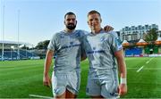 22 January 2023; Leinster debutants Rory McGuire, left, Paddy McCarthy after the United Rugby Championship match between Glasgow Warriors and Leinster at Scotstoun Stadium in Glasgow, Scotland. Photo by Sam Barnes/Sportsfile
