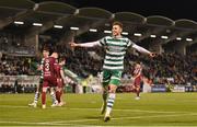 22 October 2023; Markus Poom of Shamrock Rovers celebrates after scoring his side's fifth goal during the SSE Airtricity Men's Premier Division match between Shamrock Rovers and Drogheda United at Tallaght Stadium in Dublin. Photo by Stephen McCarthy/Sportsfile