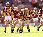 14 September 2003; Richie Power, Kilkenny, in action against Galway's John Lee. All-Ireland Minor Hurling Championship Final, Kilkenny v Galway, Croke Park, Dublin. Picture credit; Ray McManus / SPORTSFILE